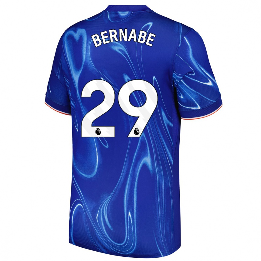 Niño Fútbol Camiseta Alejandra Bernabé #29 Azul Blanco 1ª Equipación 2024/25 Argentina