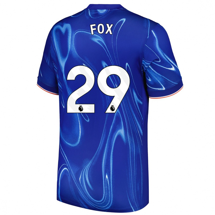 Niño Fútbol Camiseta Jorja Fox #29 Azul Blanco 1ª Equipación 2024/25 Argentina