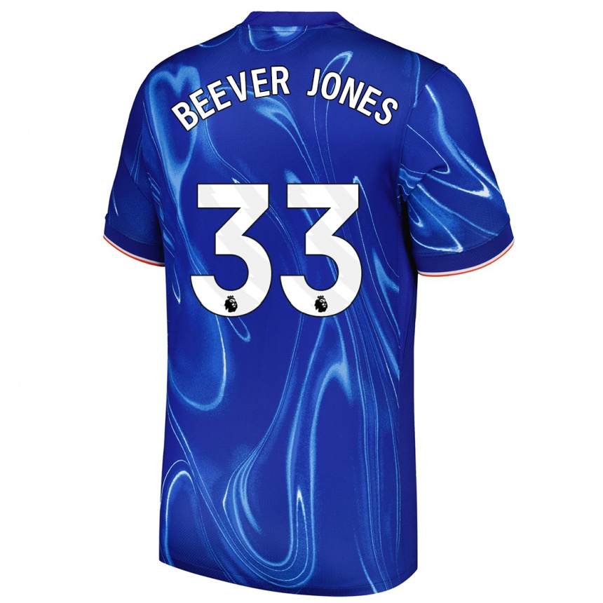 Niño Fútbol Camiseta Aggie Beever-Jones #33 Azul Blanco 1ª Equipación 2024/25 Argentina