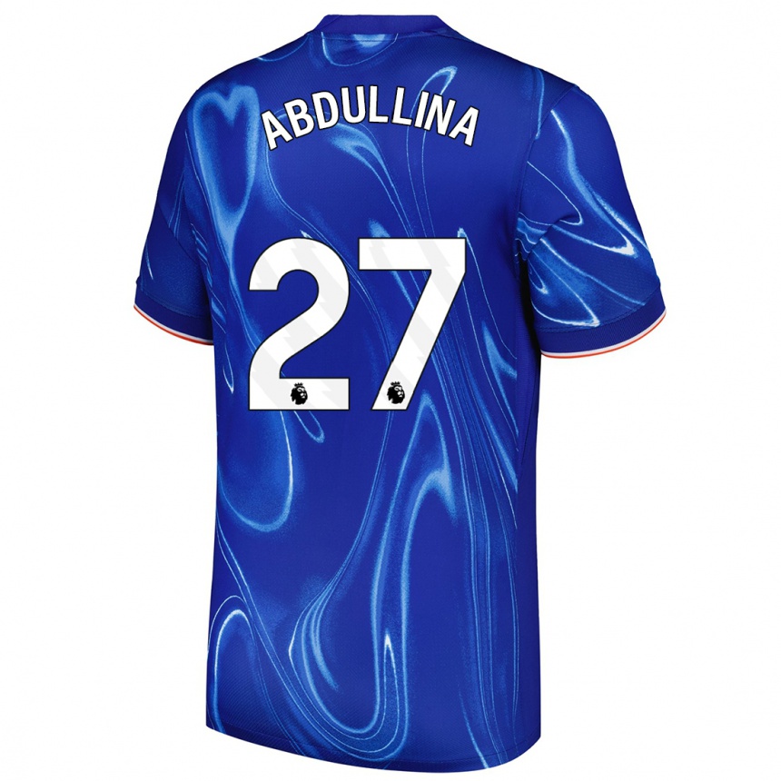 Niño Fútbol Camiseta Alsu Abdullina #27 Azul Blanco 1ª Equipación 2024/25 Argentina