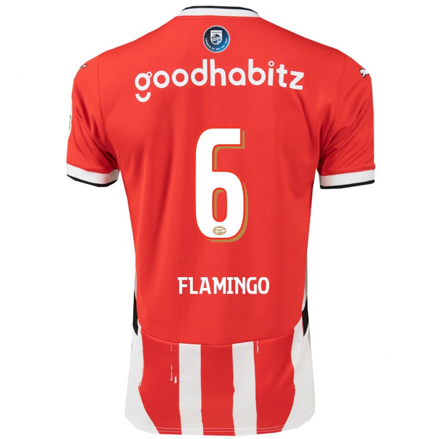 Niño Fútbol Camiseta Ryan Flamingo #6 Rojo Blanco 1ª Equipación 2024/25 Argentina