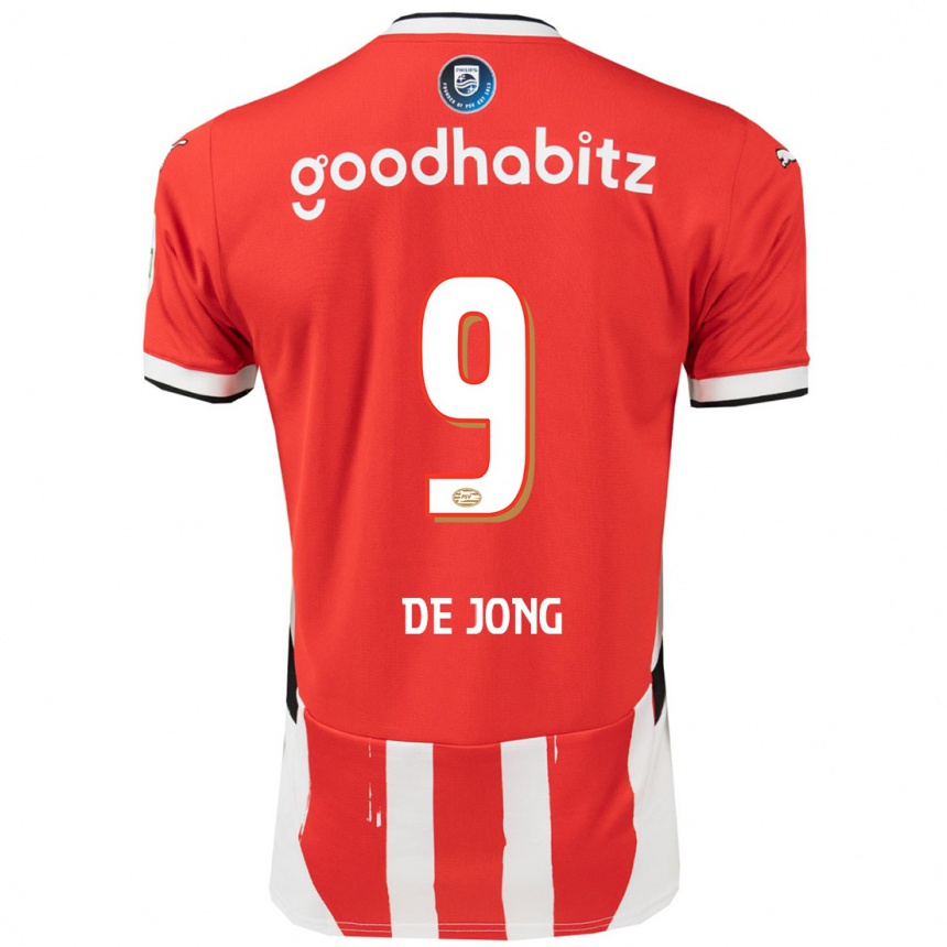 Niño Fútbol Camiseta Luuk De Jong #9 Rojo Blanco 1ª Equipación 2024/25 Argentina