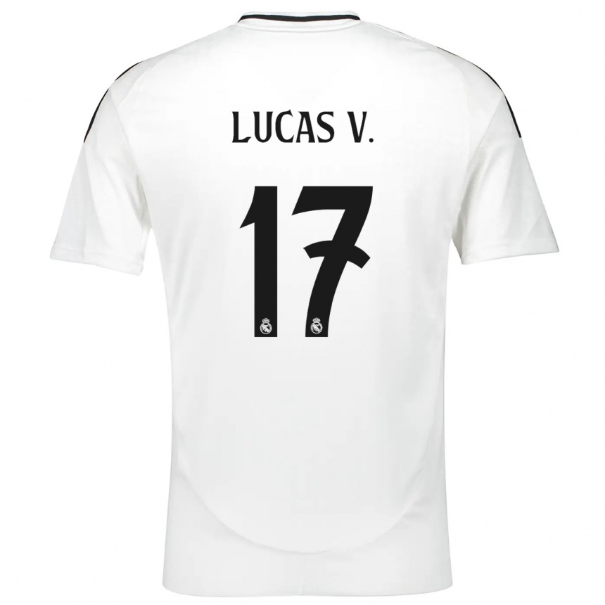 Niño Fútbol Camiseta Lucas Vazquez #17 Blanco 1ª Equipación 2024/25 Argentina