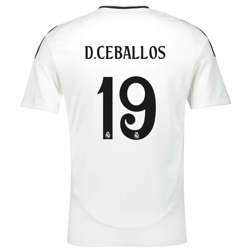 Niño Fútbol Camiseta Dani Ceballos #19 Blanco 1ª Equipación 2024/25 Argentina