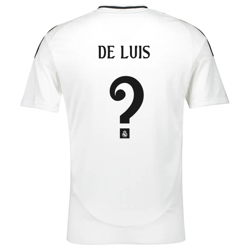 Niño Fútbol Camiseta Mario De Luis #0 Blanco 1ª Equipación 2024/25 Argentina