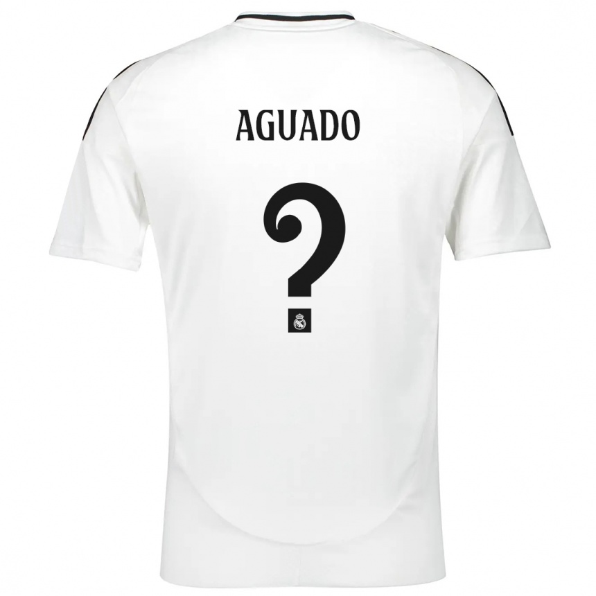 Niño Fútbol Camiseta Diego Aguado #0 Blanco 1ª Equipación 2024/25 Argentina