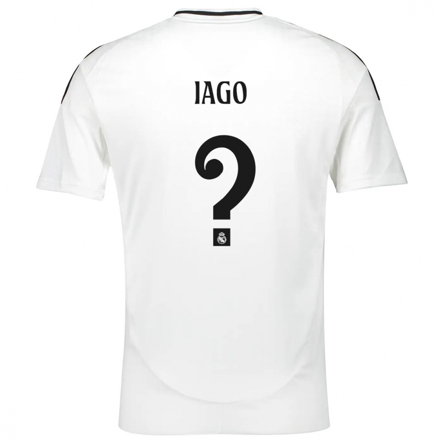 Niño Fútbol Camiseta Paulo Iago #0 Blanco 1ª Equipación 2024/25 Argentina