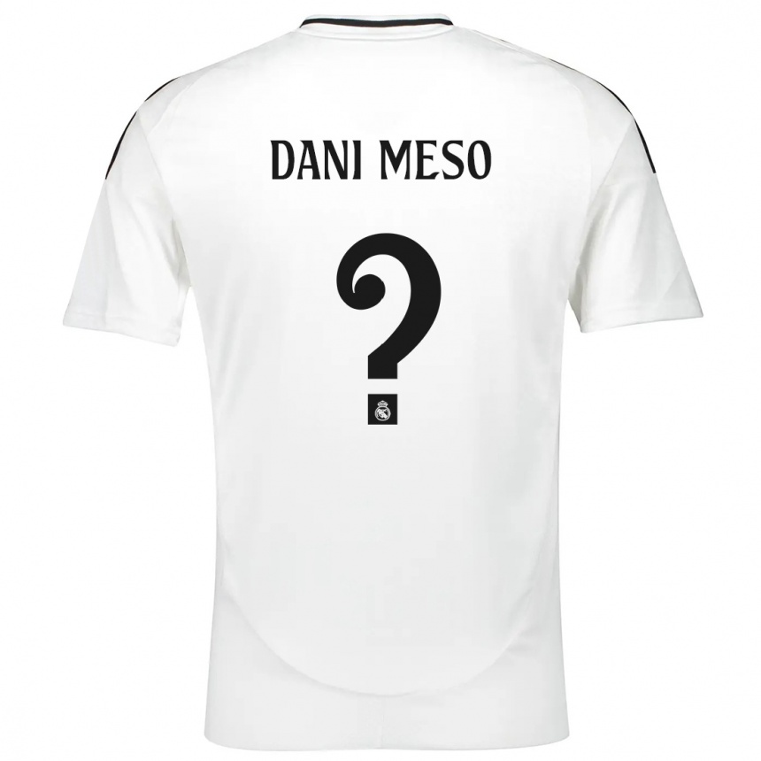 Niño Fútbol Camiseta Dani Meso #0 Blanco 1ª Equipación 2024/25 Argentina