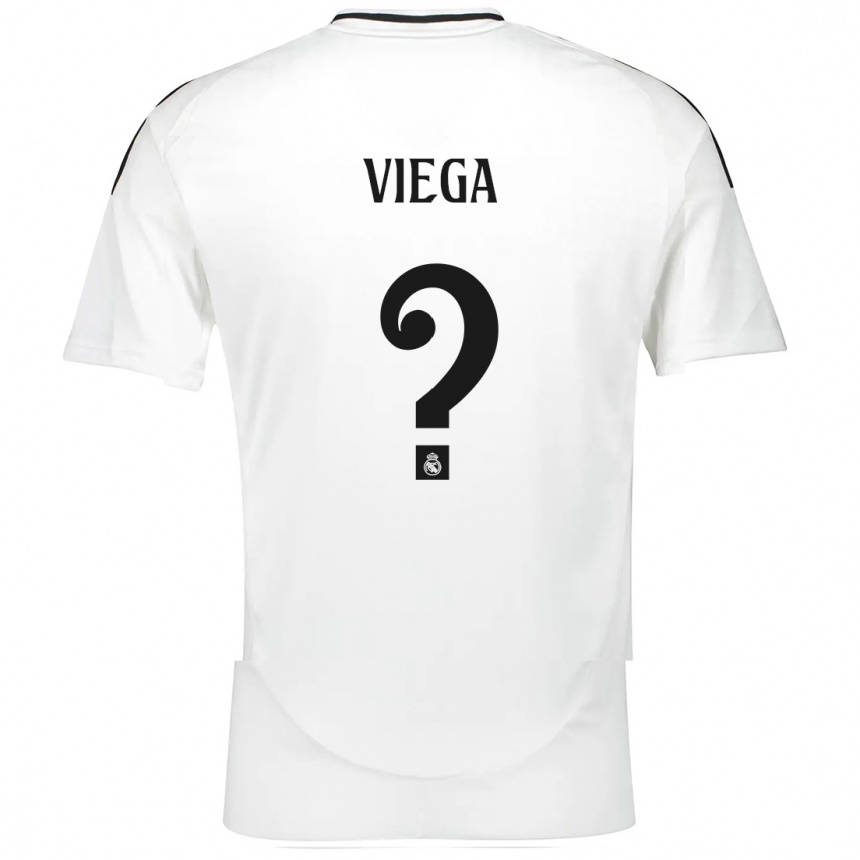 Niño Fútbol Camiseta Marcos Viega #0 Blanco 1ª Equipación 2024/25 Argentina