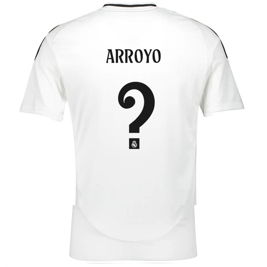 Niño Fútbol Camiseta Diego Arroyo #0 Blanco 1ª Equipación 2024/25 Argentina