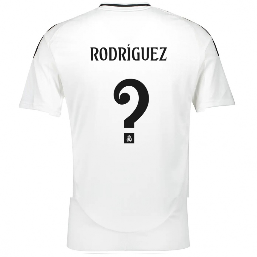 Niño Fútbol Camiseta Álvaro Rodríguez #0 Blanco 1ª Equipación 2024/25 Argentina