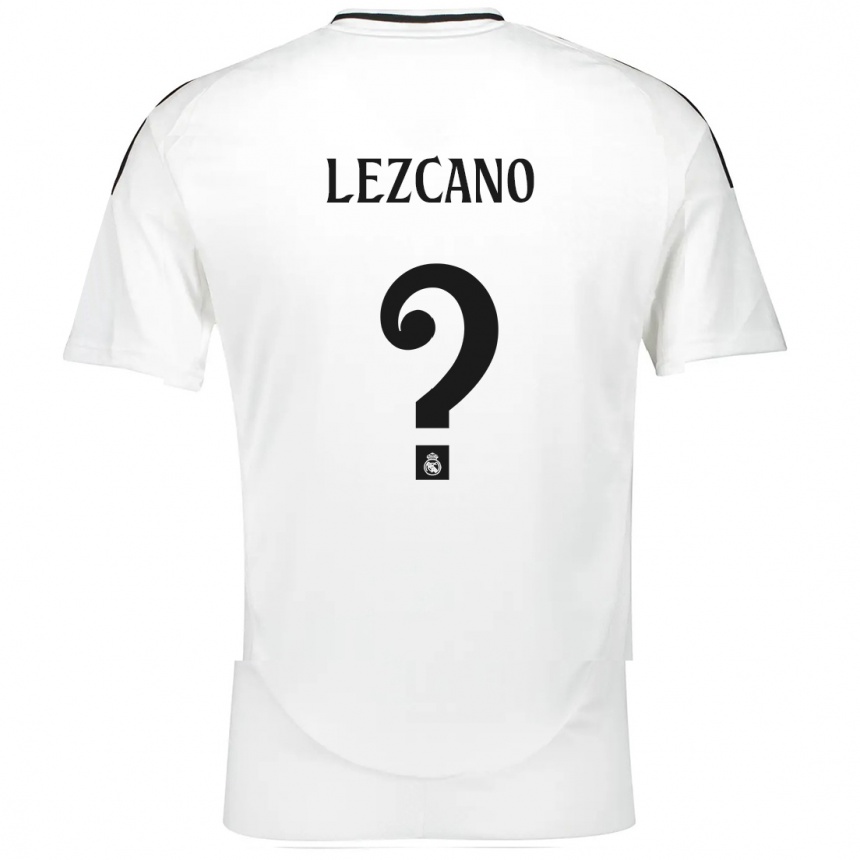 Niño Fútbol Camiseta Álvaro Lezcano #0 Blanco 1ª Equipación 2024/25 Argentina