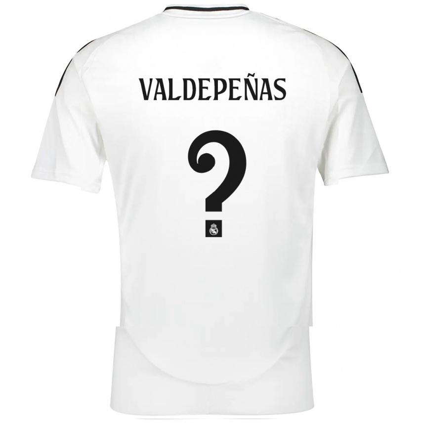 Niño Fútbol Camiseta Víctor Valdepeñas #0 Blanco 1ª Equipación 2024/25 Argentina