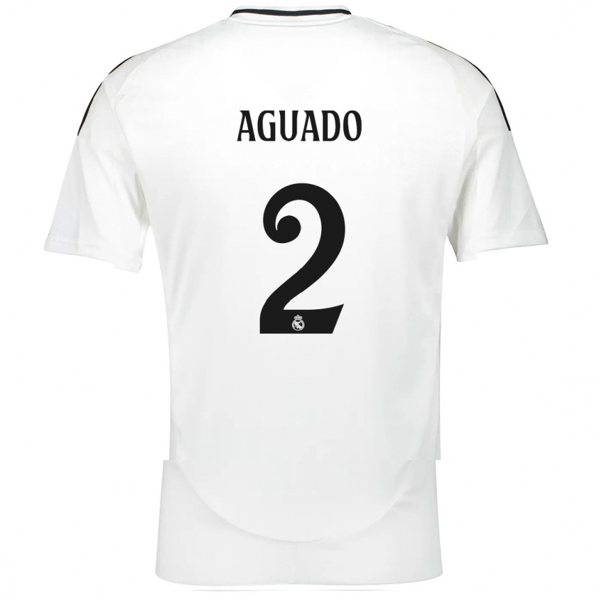 Niño Fútbol Camiseta Lorenzo Aguado #2 Blanco 1ª Equipación 2024/25 Argentina