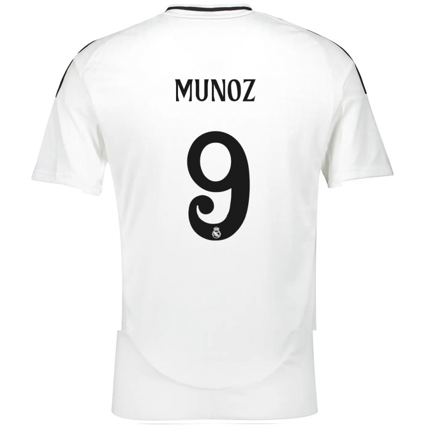 Niño Fútbol Camiseta Victor Munoz #9 Blanco 1ª Equipación 2024/25 Argentina