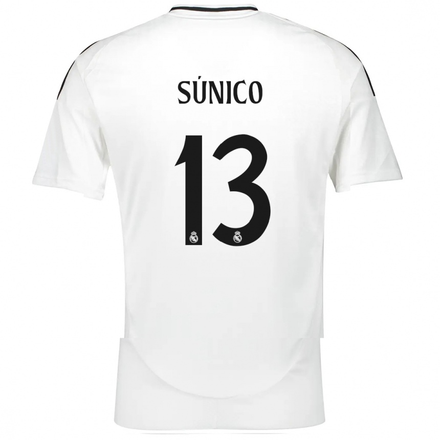 Niño Fútbol Camiseta Guille Súnico #13 Blanco 1ª Equipación 2024/25 Argentina