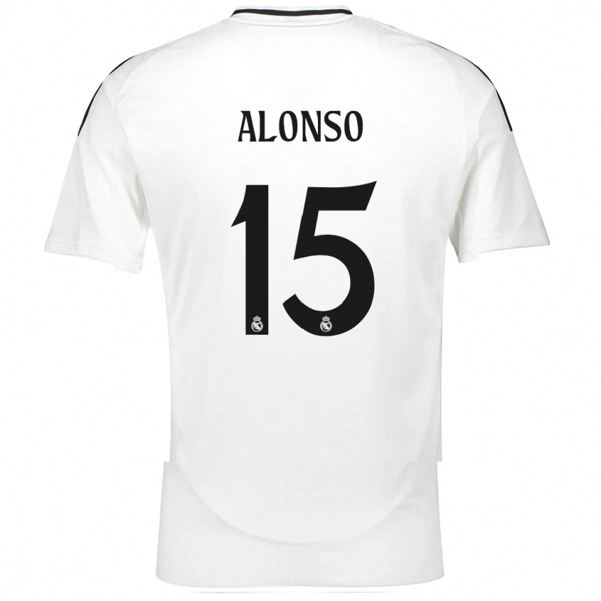 Niño Fútbol Camiseta Borja Alonso #15 Blanco 1ª Equipación 2024/25 Argentina