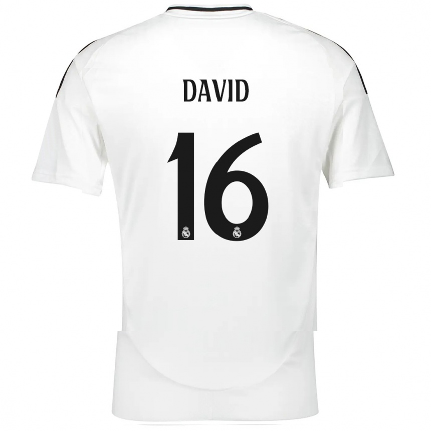 Niño Fútbol Camiseta Antonio David #16 Blanco 1ª Equipación 2024/25 Argentina