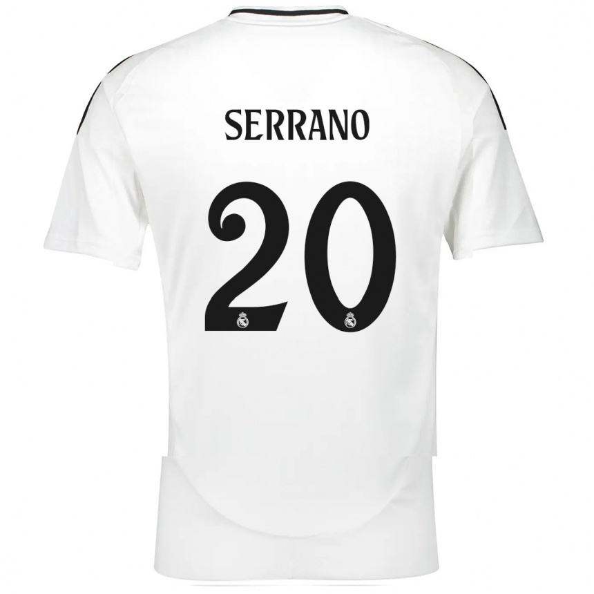 Niño Fútbol Camiseta Manu Serrano #20 Blanco 1ª Equipación 2024/25 Argentina