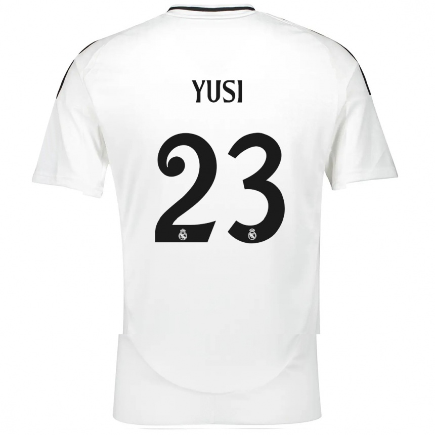 Niño Fútbol Camiseta Yusi #23 Blanco 1ª Equipación 2024/25 Argentina