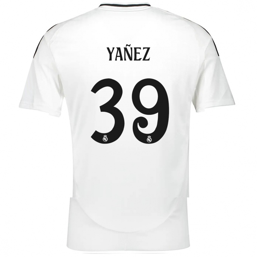 Niño Fútbol Camiseta Daniel Yañez #39 Blanco 1ª Equipación 2024/25 Argentina