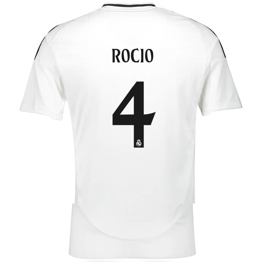 Niño Fútbol Camiseta Rocio Galvez #4 Blanco 1ª Equipación 2024/25 Argentina