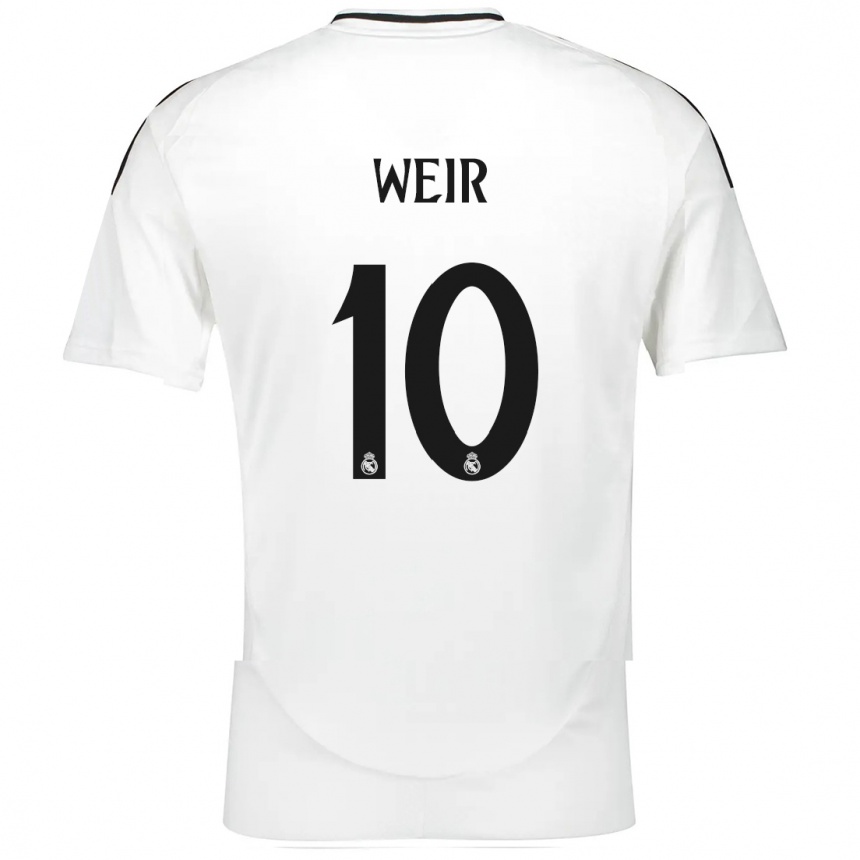 Niño Fútbol Camiseta Caroline Weir #10 Blanco 1ª Equipación 2024/25 Argentina