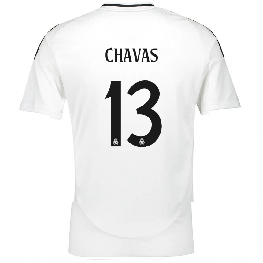 Niño Fútbol Camiseta Mylène Chavas #13 Blanco 1ª Equipación 2024/25 Argentina