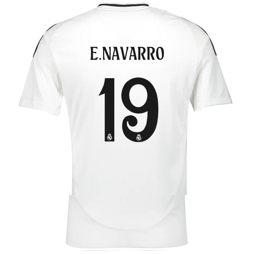 Niño Fútbol Camiseta Eva Navarro #19 Blanco 1ª Equipación 2024/25 Argentina