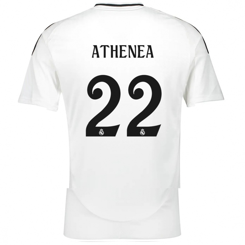 Niño Fútbol Camiseta Athenea Del Castillo #22 Blanco 1ª Equipación 2024/25 Argentina