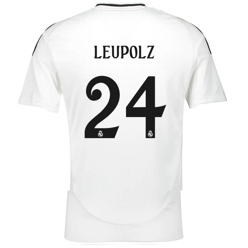 Niño Fútbol Camiseta Melanie Leupolz #24 Blanco 1ª Equipación 2024/25 Argentina