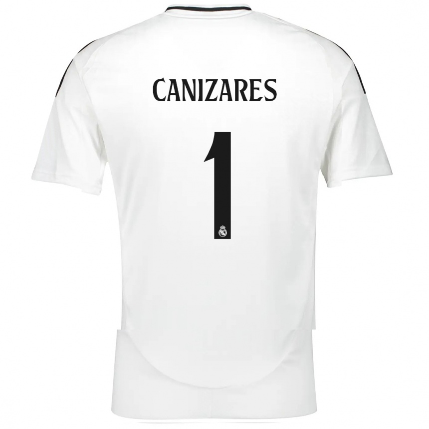 Niño Fútbol Camiseta Lucas Cañizares #1 Blanco 1ª Equipación 2024/25 Argentina