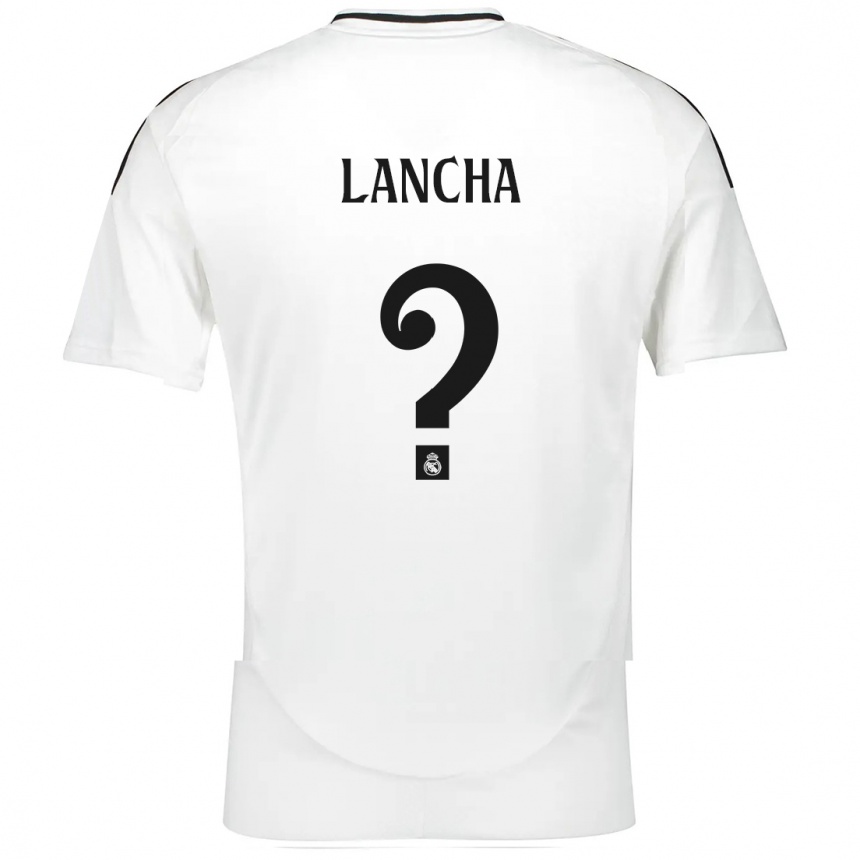 Niño Fútbol Camiseta Yeray Lancha #0 Blanco 1ª Equipación 2024/25 Argentina