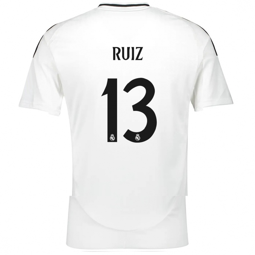 Niño Fútbol Camiseta Guillermo Ruiz #13 Blanco 1ª Equipación 2024/25 Argentina