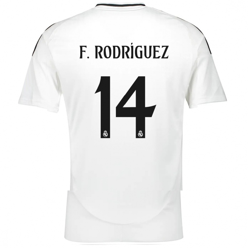 Niño Fútbol Camiseta Fer Rodríguez #14 Blanco 1ª Equipación 2024/25 Argentina