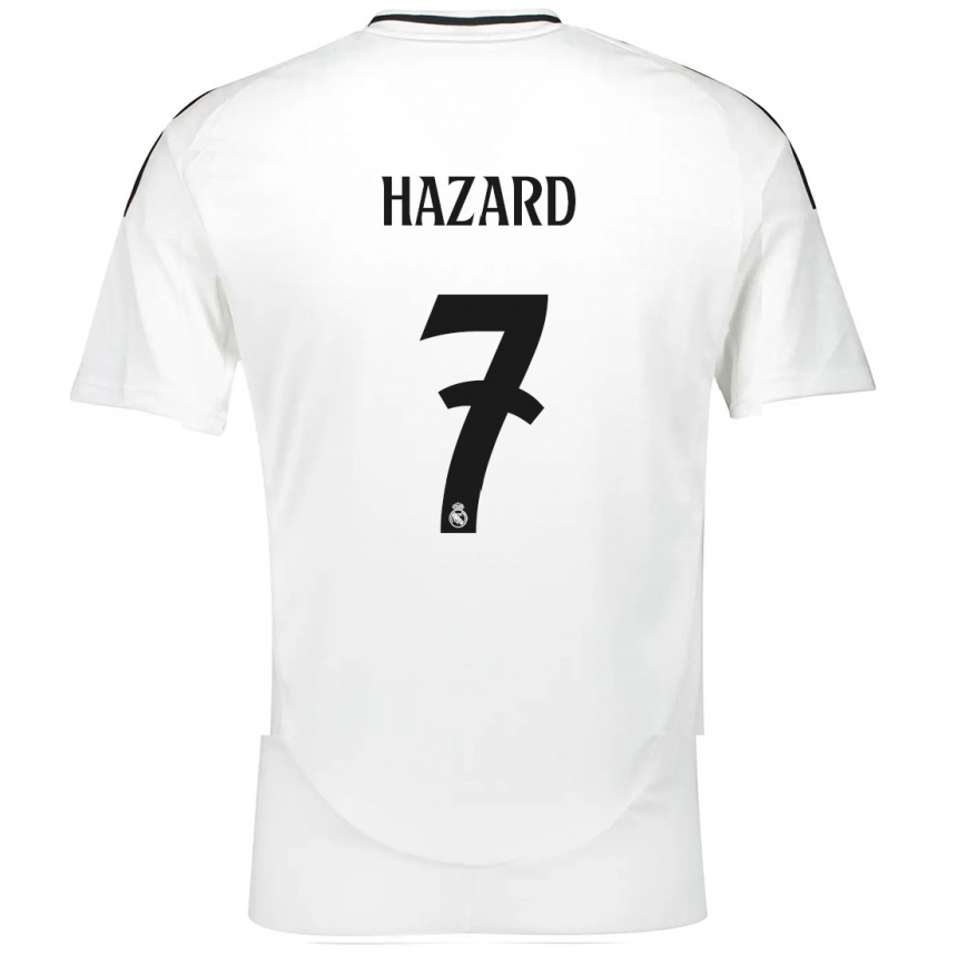 Niño Fútbol Camiseta Eden Hazard #7 Blanco 1ª Equipación 2024/25 Argentina