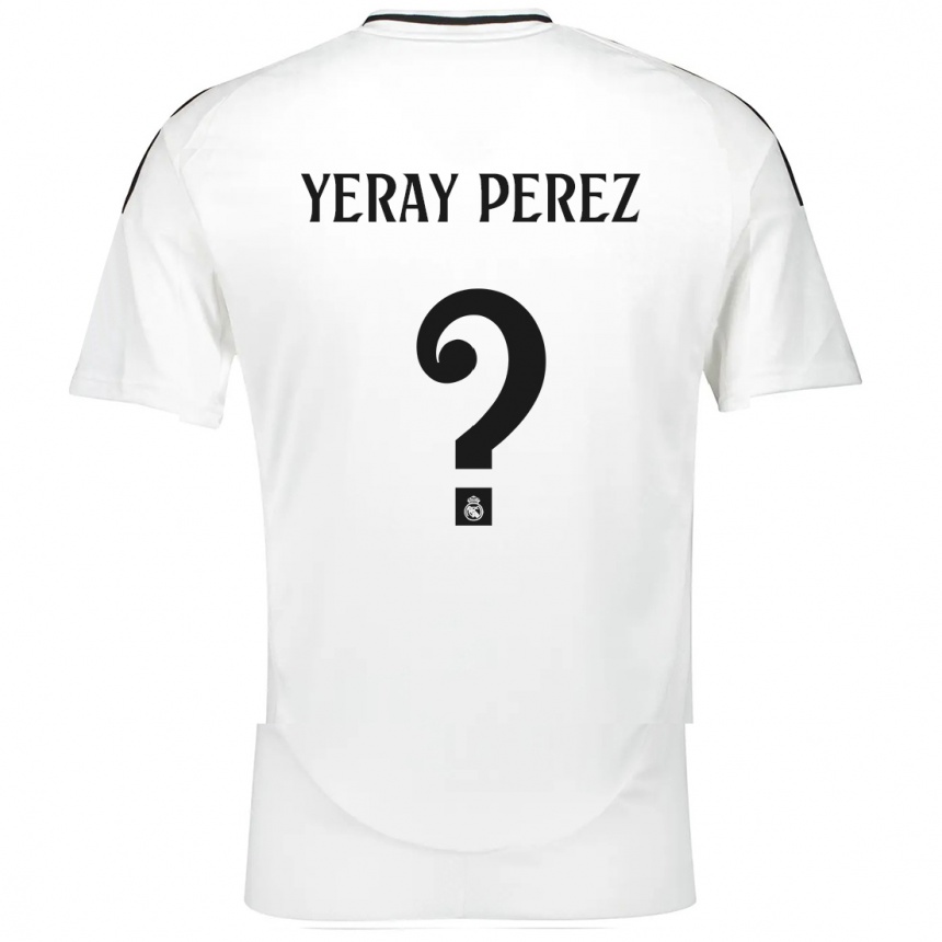 Niño Fútbol Camiseta Yeray Perez #0 Blanco 1ª Equipación 2024/25 Argentina