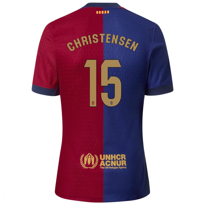 Niño Fútbol Camiseta Andreas Christensen #15 Azul Rojo 1ª Equipación 2024/25 Argentina