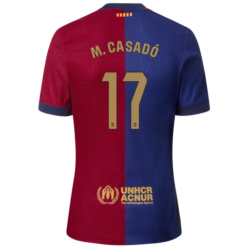 Niño Fútbol Camiseta Marc Casado #17 Azul Rojo 1ª Equipación 2024/25 Argentina