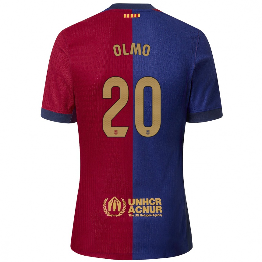 Niño Fútbol Camiseta Dani Olmo #20 Azul Rojo 1ª Equipación 2024/25 Argentina