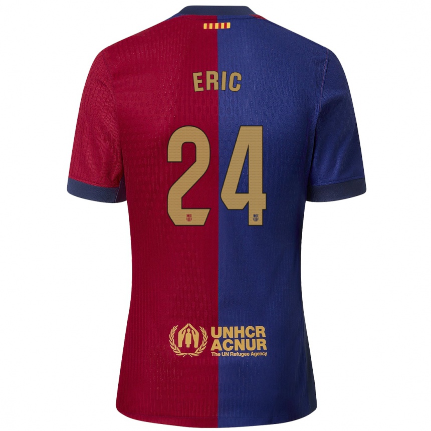 Niño Fútbol Camiseta Eric Garcia #24 Azul Rojo 1ª Equipación 2024/25 Argentina