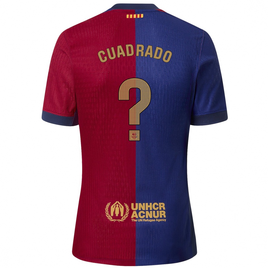 Niño Fútbol Camiseta Adrián Cuadrado #0 Azul Rojo 1ª Equipación 2024/25 Argentina