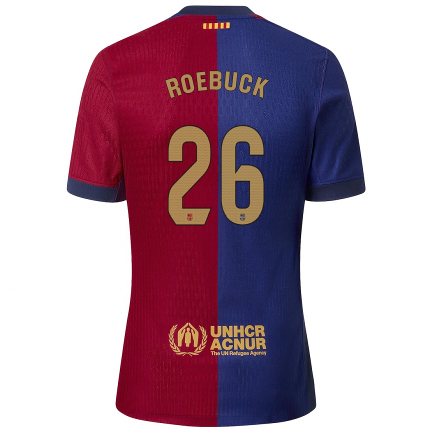 Niño Fútbol Camiseta Ellie Roebuck #26 Azul Rojo 1ª Equipación 2024/25 Argentina