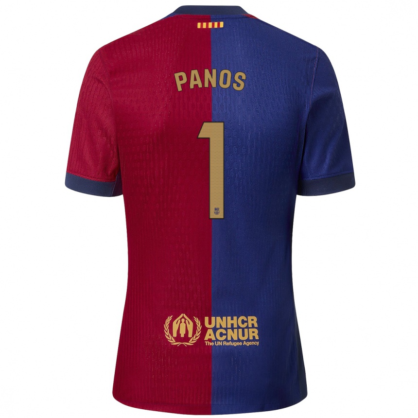 Niño Fútbol Camiseta Sandra Panos #1 Azul Rojo 1ª Equipación 2024/25 Argentina