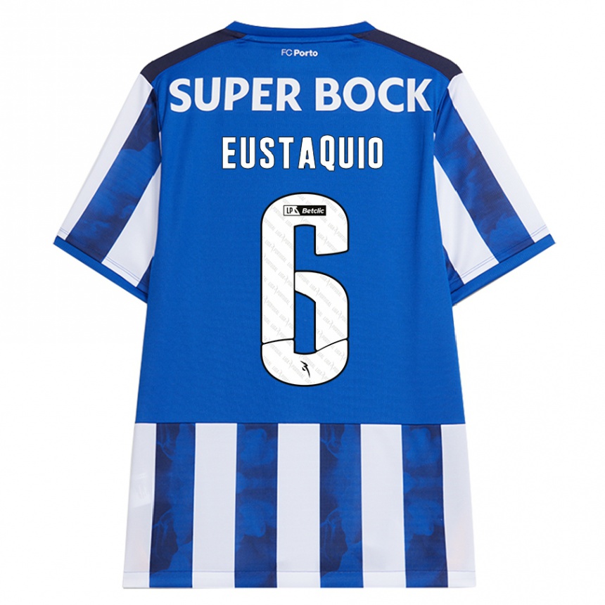 Niño Fútbol Camiseta Stephen Eustaquio #6 Azul Blanco 1ª Equipación 2024/25 Argentina