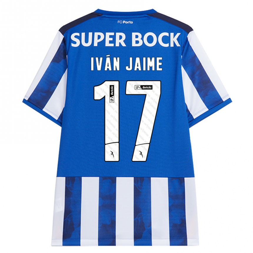 Niño Fútbol Camiseta Iván Jaime #17 Azul Blanco 1ª Equipación 2024/25 Argentina