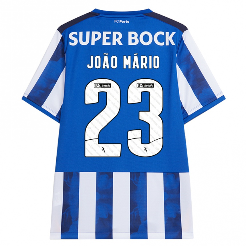 Niño Fútbol Camiseta Joao Mario #23 Azul Blanco 1ª Equipación 2024/25 Argentina