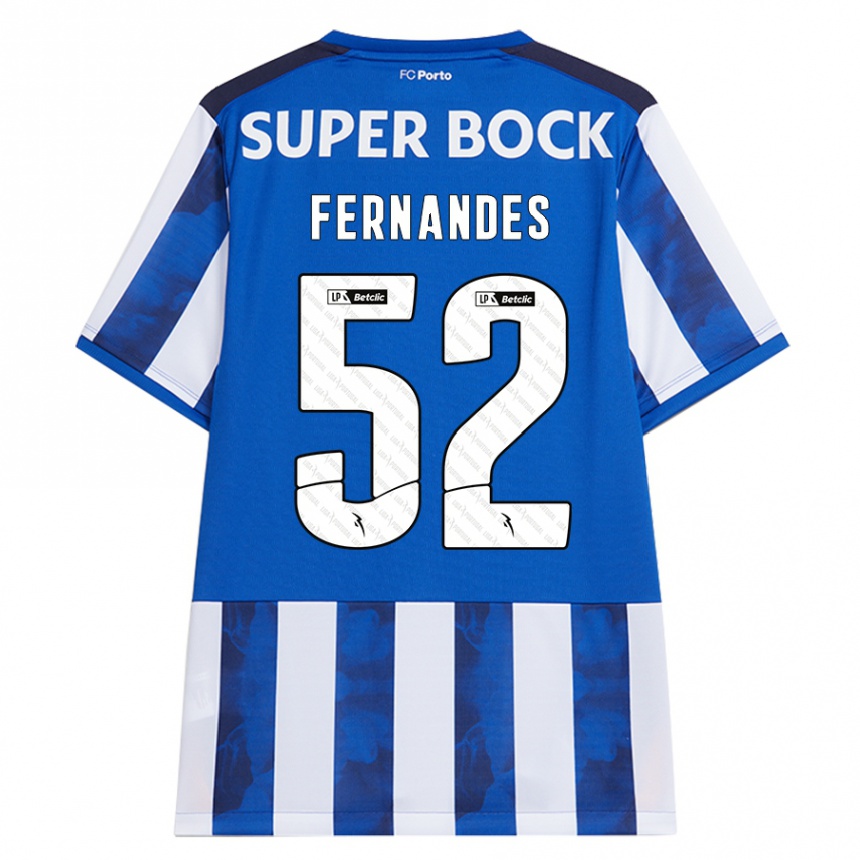 Niño Fútbol Camiseta Martim Fernandes #52 Azul Blanco 1ª Equipación 2024/25 Argentina