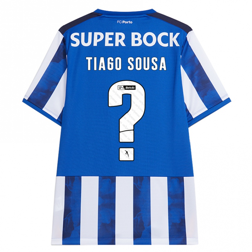 Niño Fútbol Camiseta Tiago Sousa #0 Azul Blanco 1ª Equipación 2024/25 Argentina