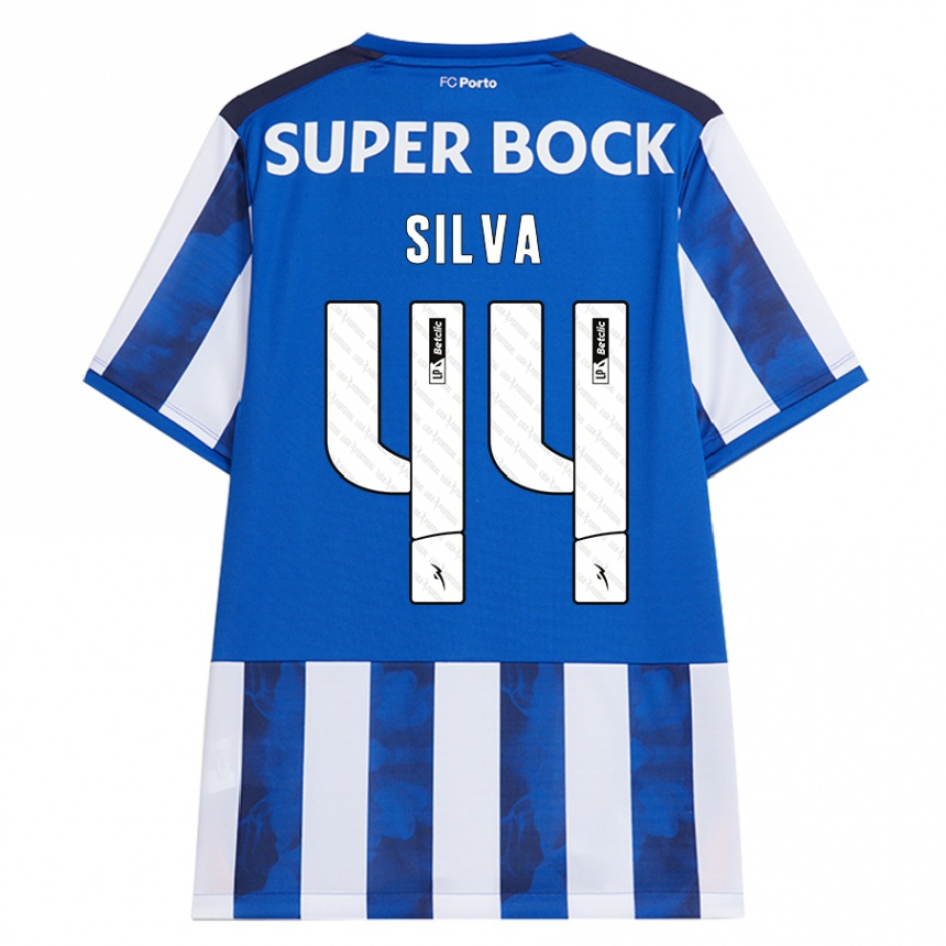 Niño Fútbol Camiseta Felipe Silva #44 Azul Blanco 1ª Equipación 2024/25 Argentina